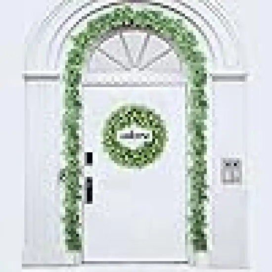 Faux Vines Hanging Boxwood Green Garland {6}