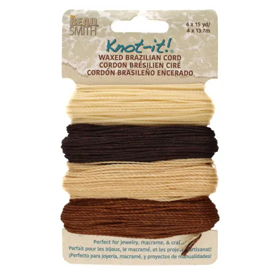 The Beadsmith Brazillian Waxed Cord Mix Java Vibes {1}