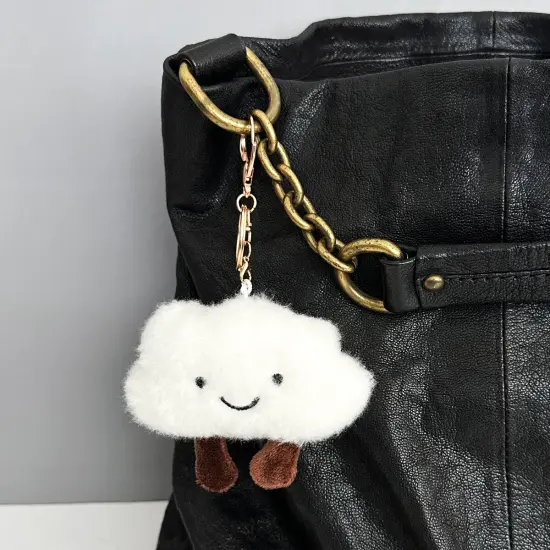 Wrapables Cute Plush Keychain Keyring Pendant Charm for Bag Cloud {8}