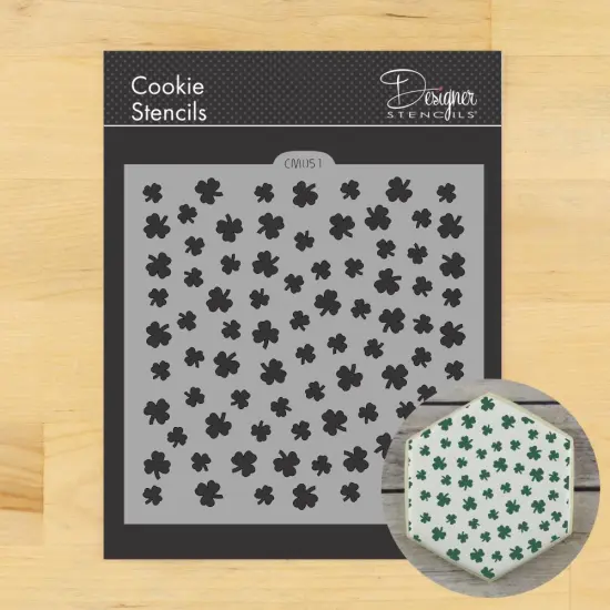 Shamrock Miniprint Cookie & Craft Stencil | CM051 by Designer Stencils | Cookie Decorating Tools | {1}