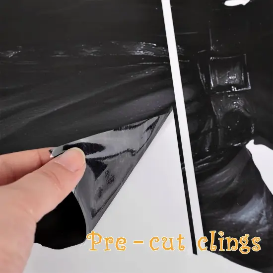 3pcs Large Dark Witch and Bats Silhouette Halloween Decals {3}