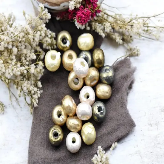 7.6g Miyuki Mixed Cream Pearl Baroque Seed Beads - Size 6/0 {2}