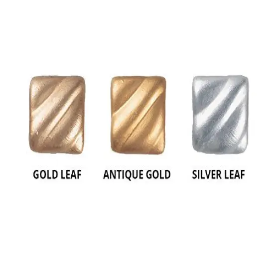 Amaco Rub 'N Buff Wax Metallic Finish, 3 Color Assortment (Gold Leaf, Antique Gold, Silver Leaf) {3}