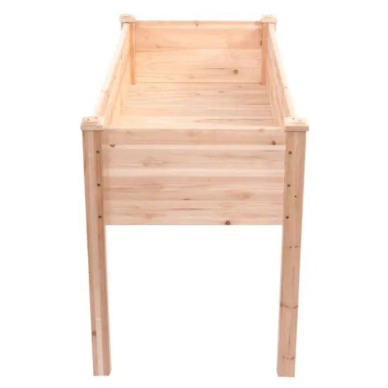 Solid Cedar 30 inch Raised Garden Bed for Outdoor Vegetable and Herb Plants {4}
