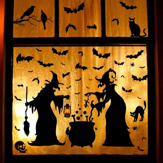Halloween Decorations Window Clings Decor {2}