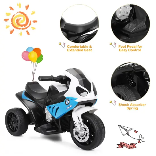 Costway Kids Ride On Motorcycle6V Battery Powered Electric Toy 3 Wheels {5}