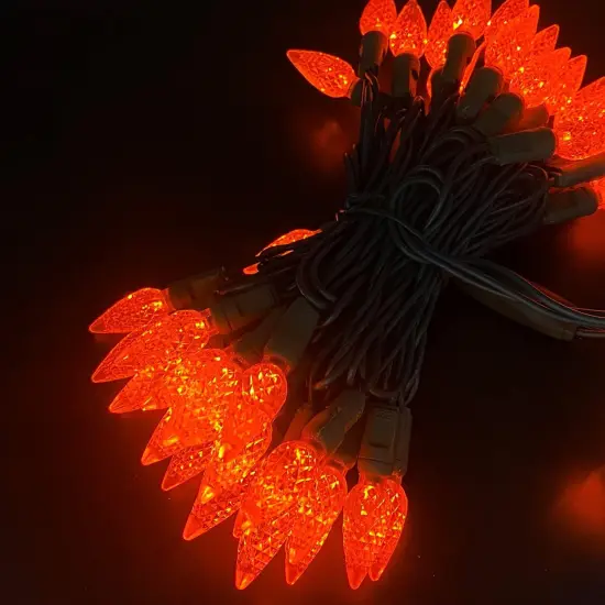 17 Ft Green Wire UL Listed 50 Count C6 Led Christmas Lights {3}