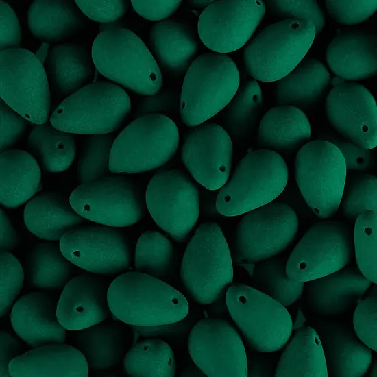 John Bead 114pcs 6x9mm Czech Glass White Alabaster Velvet Drop Bead Strands Petrol {1}