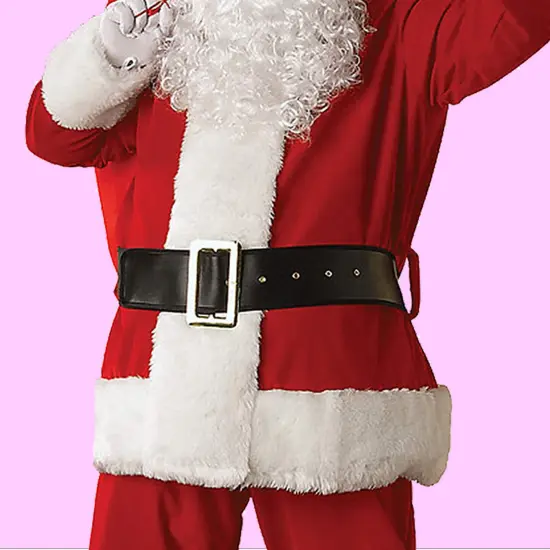 Extra Large Regency Plush Santa Suit with Jacket Pants Belt Gloves and Boot Tops {6}