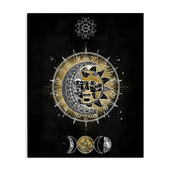 Stupell Industries Lunar & Solar Fractal Canvas Wall Art Design by Oliver Jeffries {1}