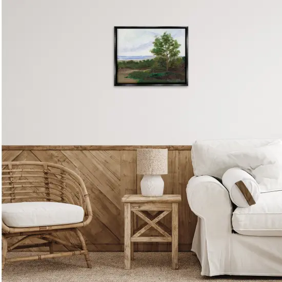 Stupell Industries Summer Evening Landscape Floater Framed Canvas Wall Art Design by Nikita Jariwala {2}