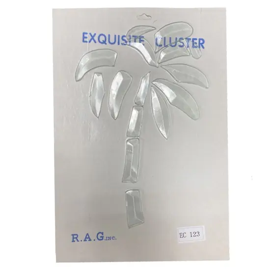 6-3/4" x 12-1/4" Exquisite Clear Glass Palm Tree Bevel Cluster EC123 {3}