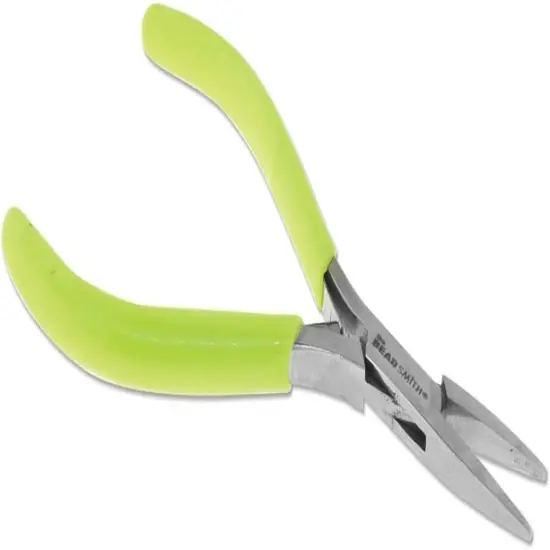 The Beadsmith Micro Mini Flat Nose Pliers with Springs - 5" Length {2}