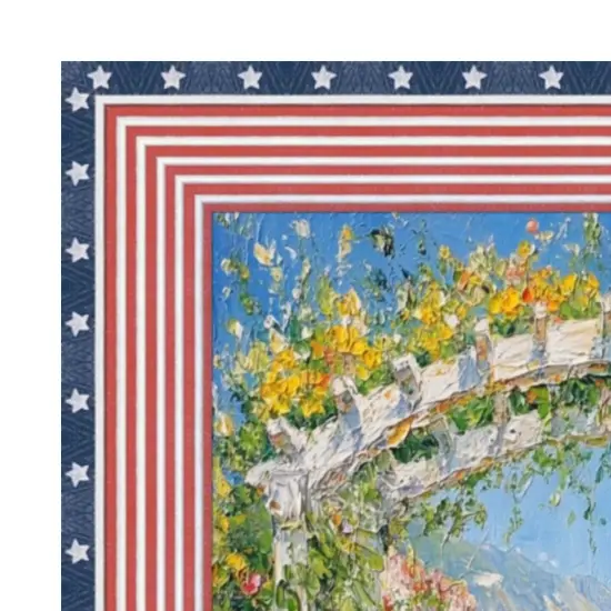 Wide Red White Blue American Flag Picture Frame - 17x25 frame {2}