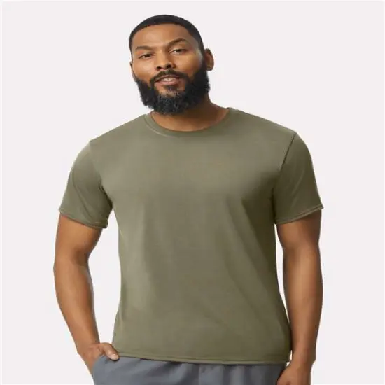 Performance short sleeve crew neck T-Shirt Safety Green {4}