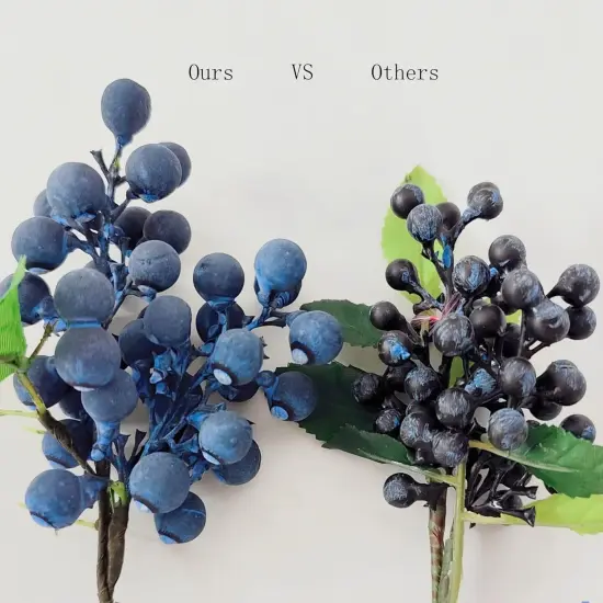 Artificial Blueberries 4 Pieces - (Blue) {2}