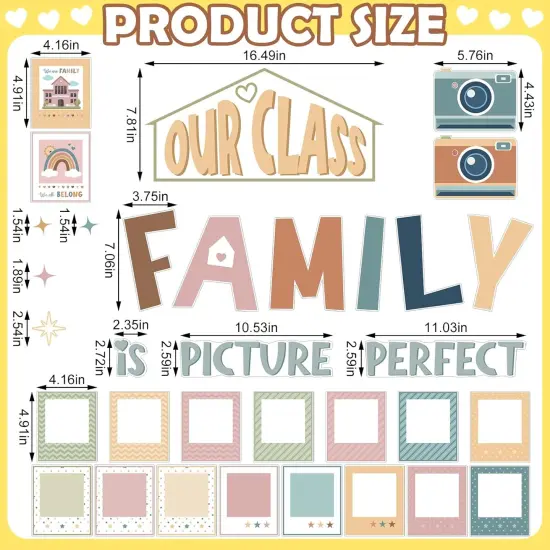 52 Pcs Boho Bulletin Board Decor for Classroom {2}