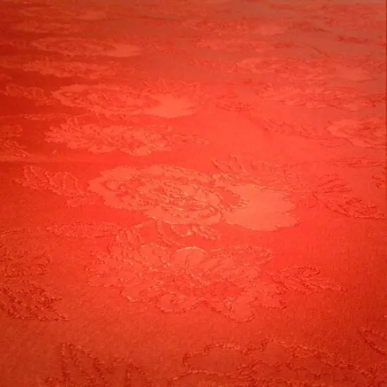 1 Yard Red Floral Jacquard Brocade Cotton Poly Fabric for Suits Fashion Upholstery {3}