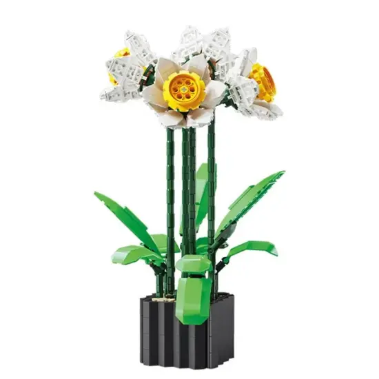 Daffodils Building Brick Potted Flower F07M9-11(101) {3}