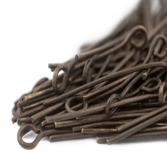 The Bead Chest Antiqued Brass 21 Gauge 1 Inch Eye Pins (Approx 100 pieces) {1}