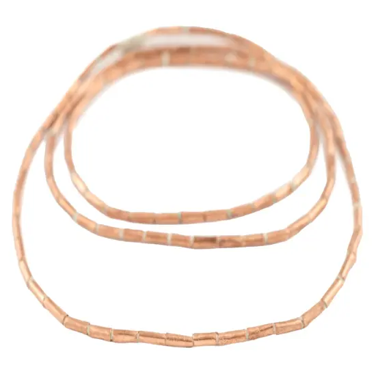 The Bead Chest Copper Tube Ethiopian Beads (8x2mm): Full Strand of African Metal Spacers for DIY Jewelry Making {3}