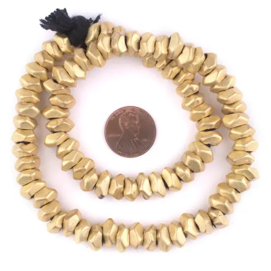 The Bead Chest Brass Faceted Ring Beads 10mm, Full Strand of Quality Metal Spacers for DIY Jewelry Design {2}