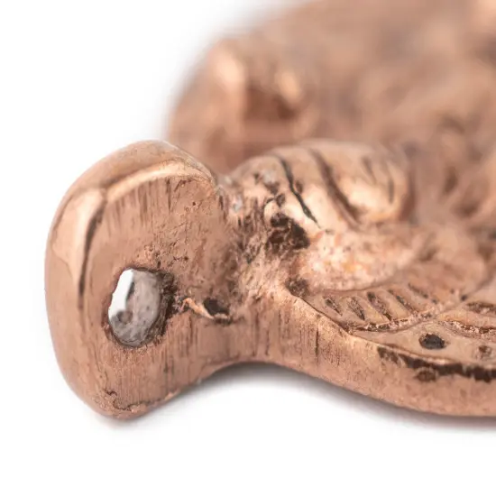 The Bead Chest Round Copper Buddha Pendant (28x34mm) {3}