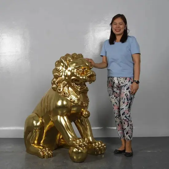 Foo Dog Male Chinese Lion Statue {3}