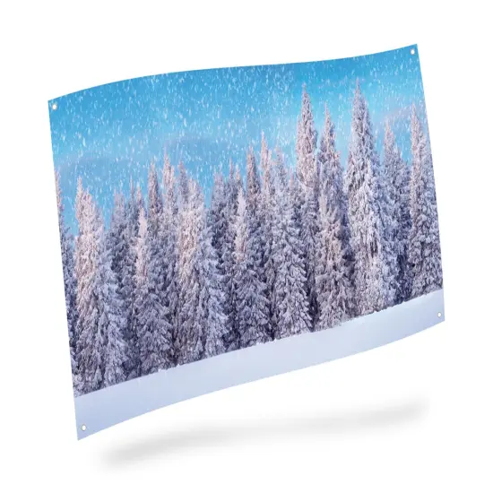 My Village Background Cloth - Snow Forest -59x30 inch {1}