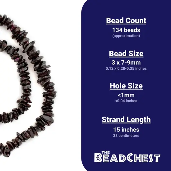 The Bead Chest Flat Prism Garnet Beads (8mm) {4}