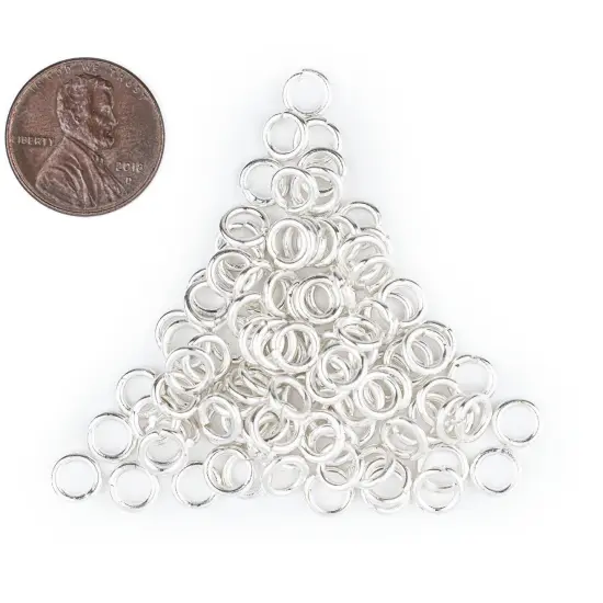 The Bead Chest Silver 6mm Round Open Jump Rings, Pack of 100 {2}