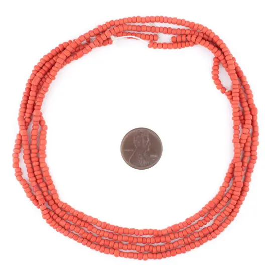 The Bead Chest Red Matte Glass Seed Beads (3mm) - 24 inch Strand of Quality Glass Beads {2}