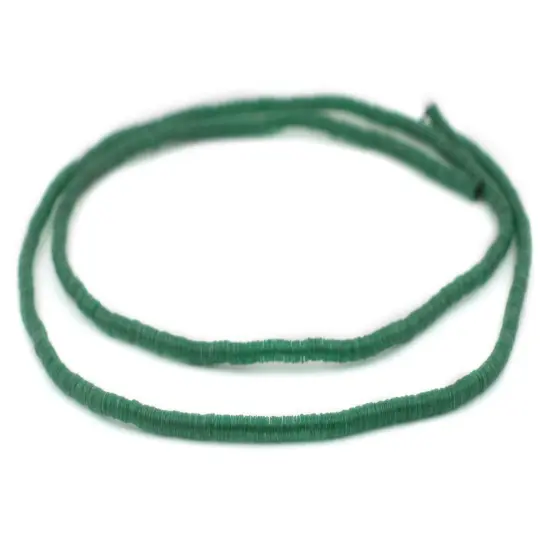 The Bead Chest Translucent Green Vinyl Phono Record Beads (4mm) {3}