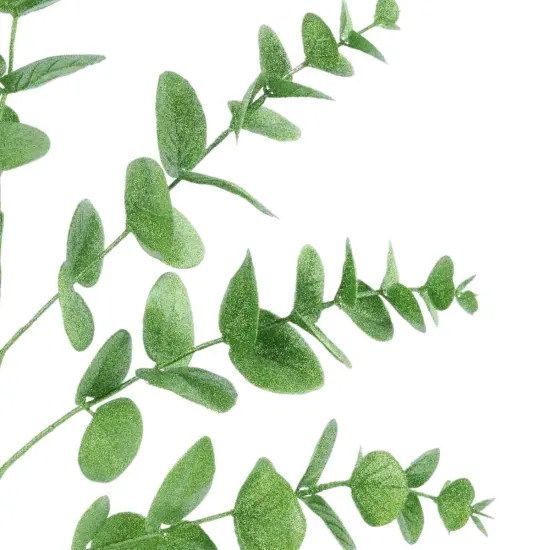 24" Glitter Eucalyptus Spray: Lime Green {3}