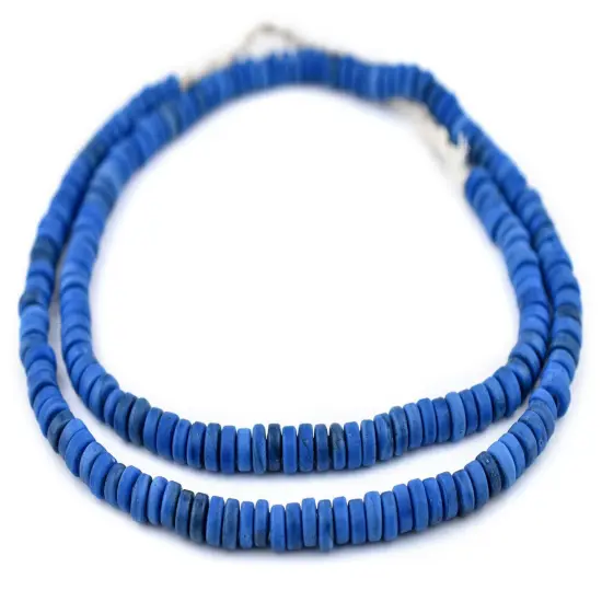 The Bead Chest Blue Java Glass Button Beads (8mm) {3}
