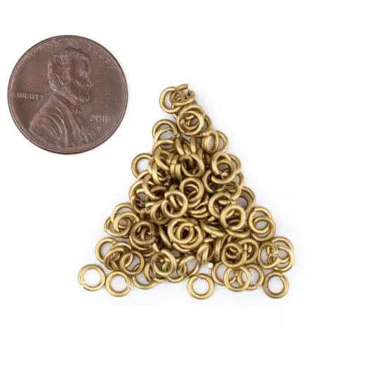 The Bead Chest Brass 4mm Round Open Jump Rings, Pack of 100 {2}
