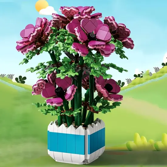 Actiniaria Building Brick Potted Flower F07M9-12(101) {3}