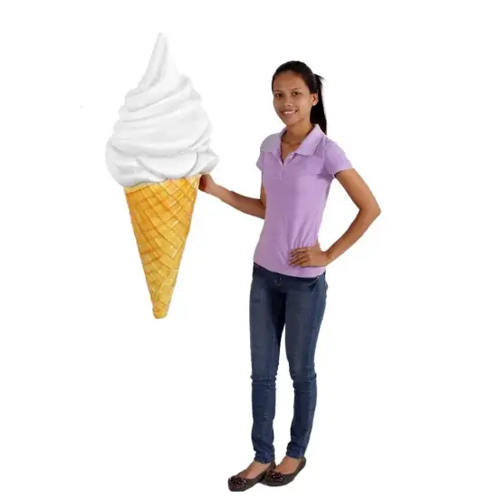 Large Hanging Soft Serve Vanilla Ice Cream Over Sized Statue {3}