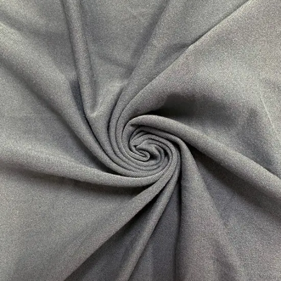 Solid Slate Gray Double Brushed Jersey Knit Fabric By the Yard {1}