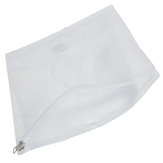 School Smart Zipper Binder Pouches , 7 x 10 Inches, Clear and White, Pack of 24 {1}