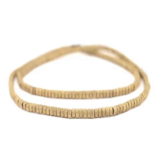 The Bead Chest Brass Patterned Rondelle Beads (4mm) {3}