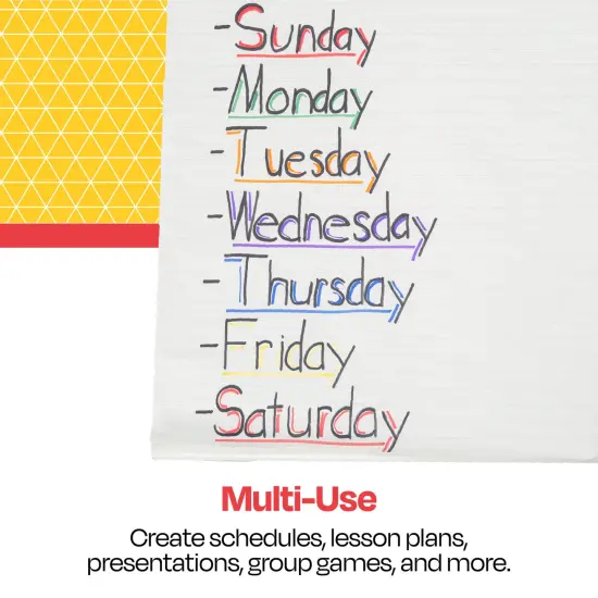 School Smart Ruled Easel Pad Paper, 34 x 27 Inches, 50 Sheets Each, Pack of 4 {7}