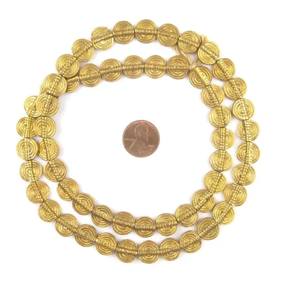 The Bead Chest Baule-Style Circular Brass Beads (12mm) {2}
