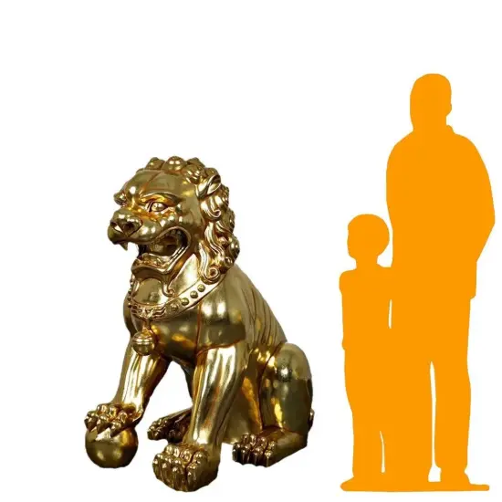 Foo Dog Male Chinese Lion Statue {2}
