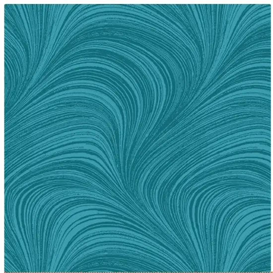 Blue Turquoise Color Wave Texture Flannel Wideback Fabric per yard {1}