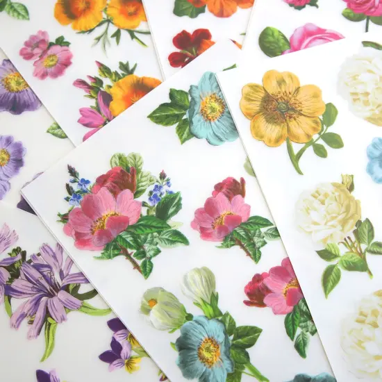 Celebrations Floral Rub Ons {3}