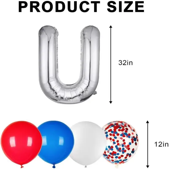 Patriotic USAF Balloons,US Air Force Theme Party Decorations,4 USAF Mylar Balloons & 16 Patriotic Latex Balloons.Great for Patriotic Events &Graduation &Ritirement &Homecomings {2}