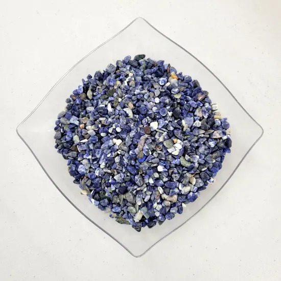 Tumbled Sodalite Crystal Chips Bulk {3}