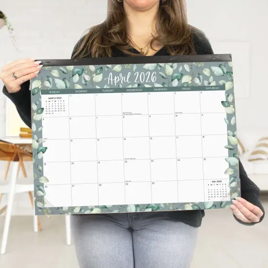 bloom daily planners 2025-26 Academic Desk & Wall Calendar, 16" x 21", Greenery {2}