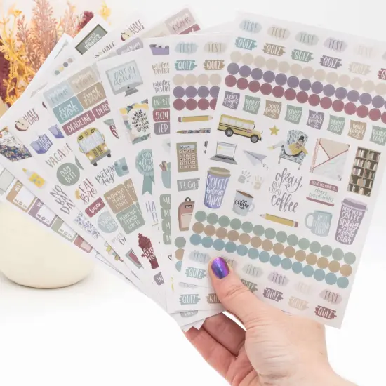 bloom daily planners Planner Stickers, Teacher Pack, Cool Tones {1}
